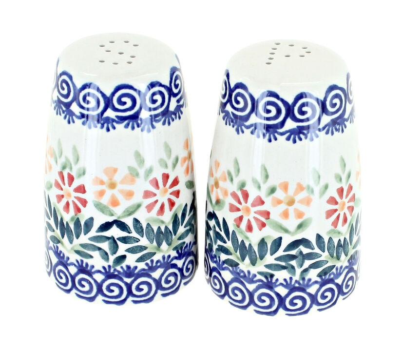 Blue Rose Polish Pottery Woodland Fern Salt & Pepper Shaker