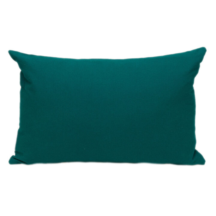 HomeRoots 12" X 18" Green Cotton Throw Pillow