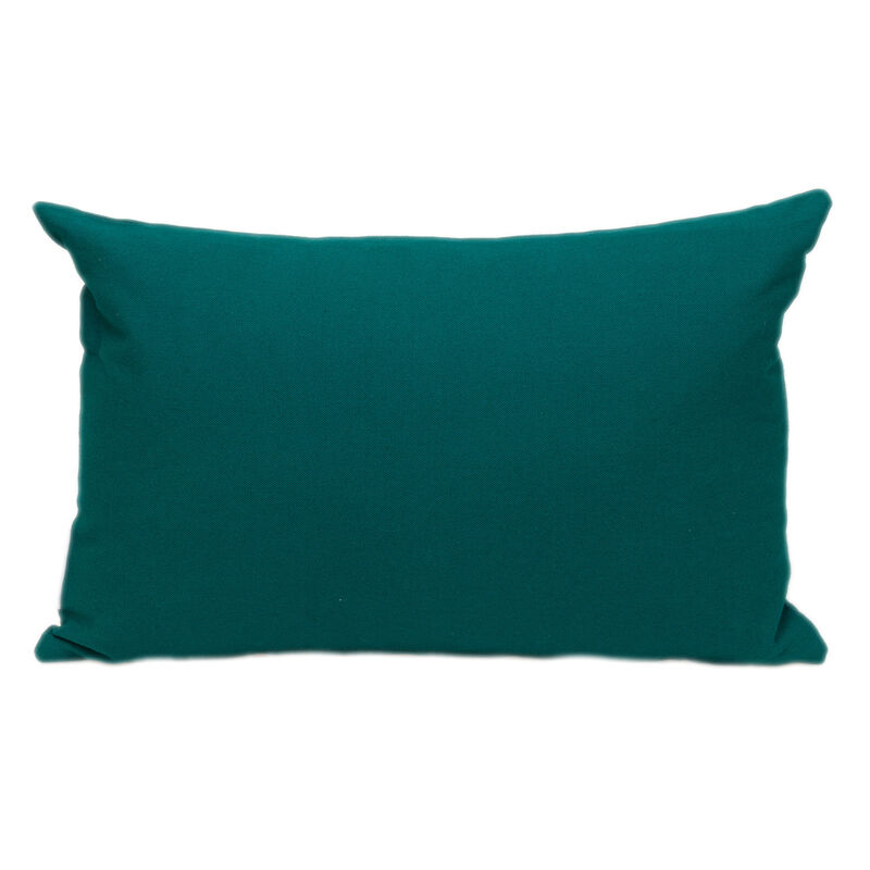 HomeRoots 12" X 18" Green Cotton Throw Pillow image number 0