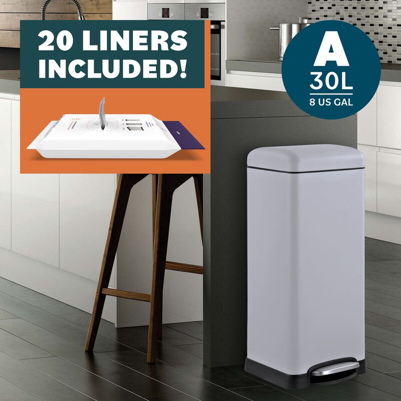 Betty Retro 8-Gallon Step-Open Trash Can
