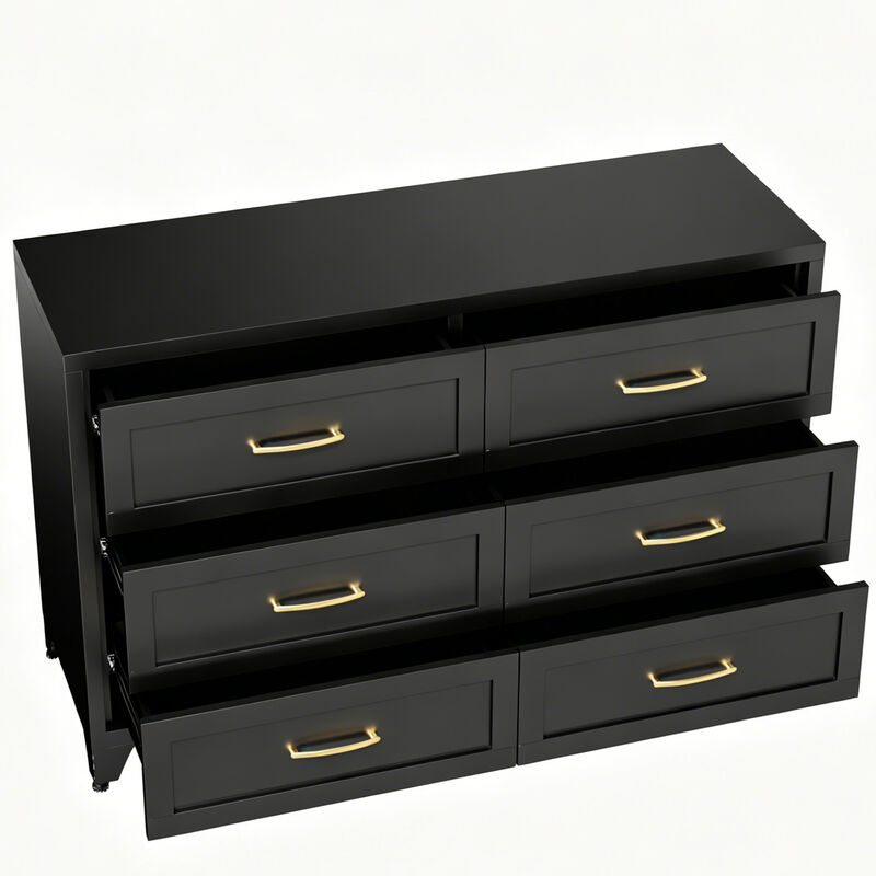 Kankes 6 Drawer Metal Dresse image number 6