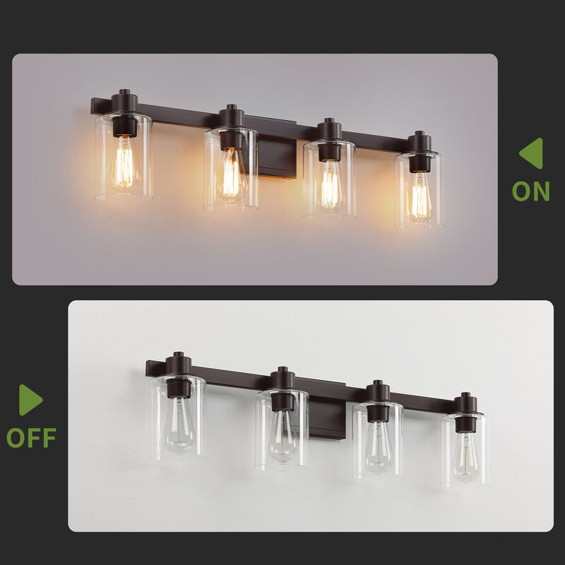 31.5" Modern 4-Light Dimmable Indoor Wall Sconce image number 4