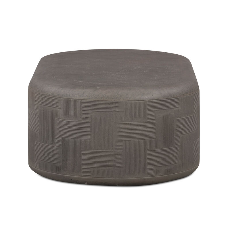Suraya Concrete Rounded Coffee Table image number 2