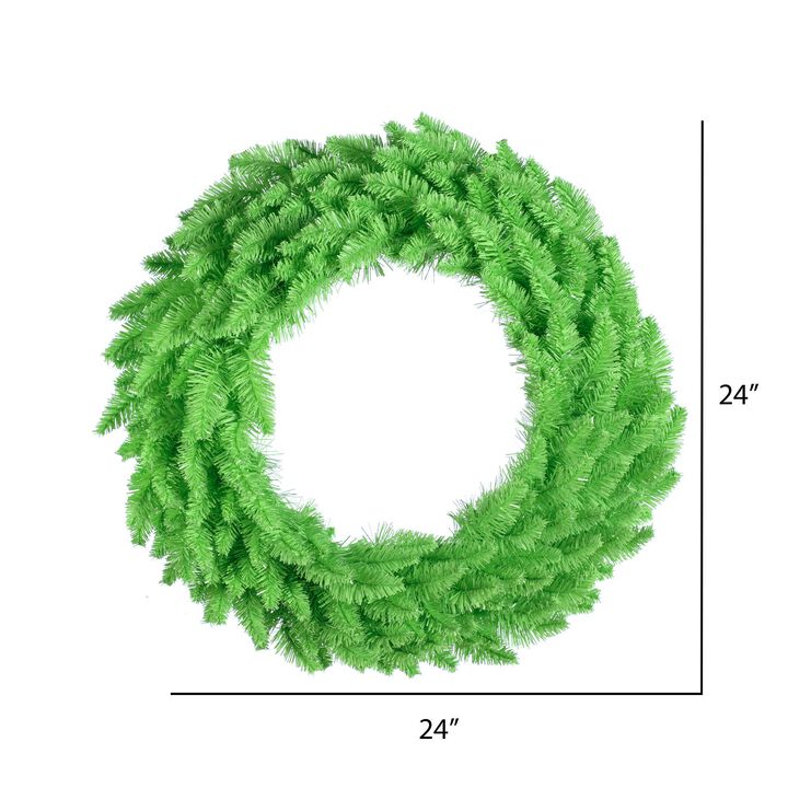 Vickerman 24" Lime Fir Artificial Christmas Wreath, Lime Dura-Lit LED Lights. - Faux Fir Christmas Wreath - Indoor Seasonal Home Decor