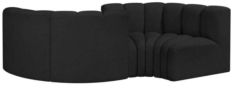 Meridian Furniture Arc Black Boucle Fabric Modular Sofa image number 2