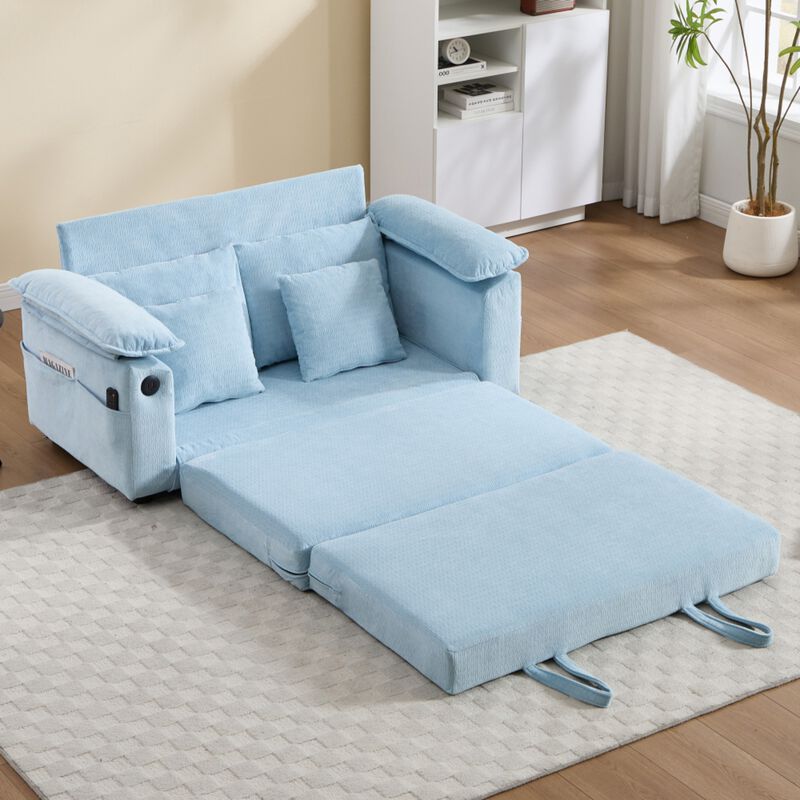 Jidpop 3-in-1 Upholstered Futon Sofa image number 4