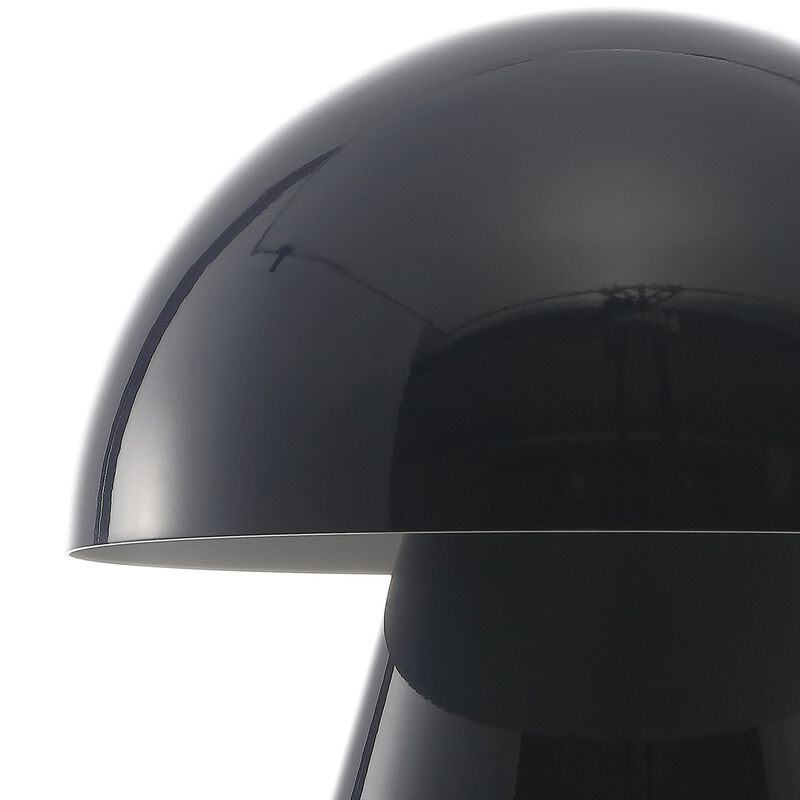 Porcini Contemporary Bohemian Rechargeablecordless Iron Integrated LED Mushroom Table Lamp