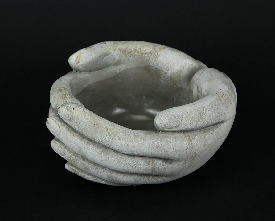 7 Inch Helping Hands Indoor/Outdoor Concrete Plant Pot Planter