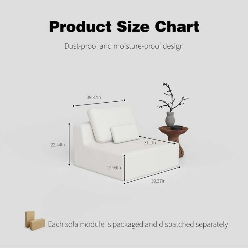 GOODSILO Single Armchair with Plush Cloud-Like Comfort and Ergonomic Support image number 2