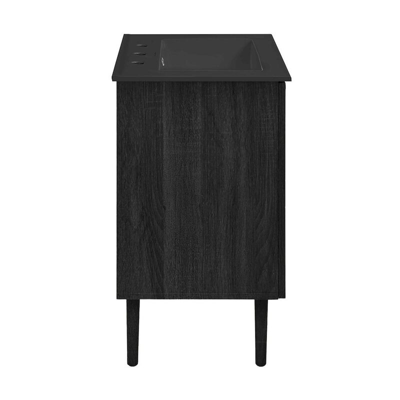 24" Freestanding Bathroom Vanity with 3-Hole Widespread Sink Top image number 3