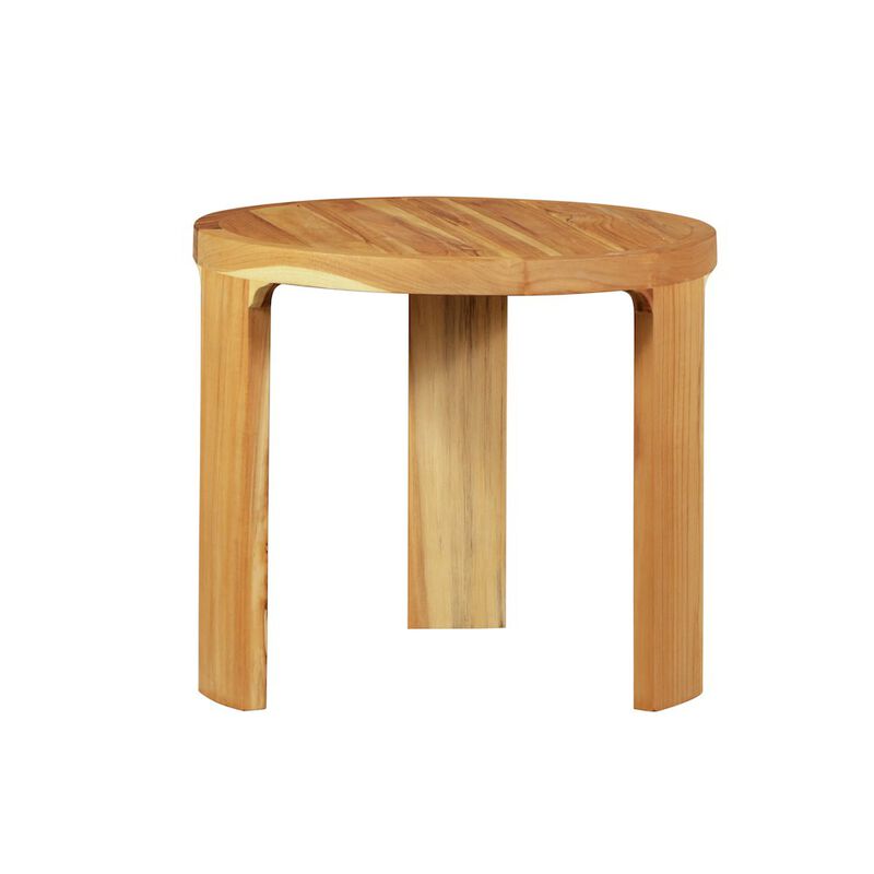 Crafters and Weavers Eclipse Outdoor Solid Teak Wood End Table