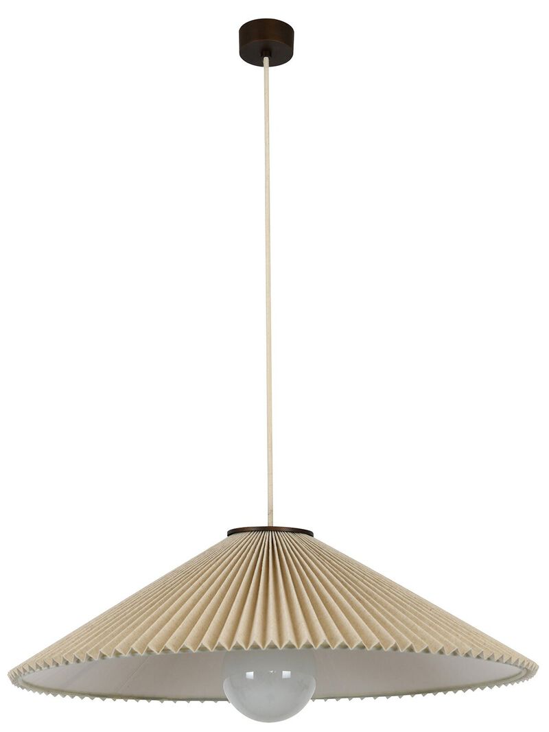 Beacon Lighting Amore Large 1-Light Pendant Light with Pleated Linen Shade Modern Ceiling Pendant image number 0