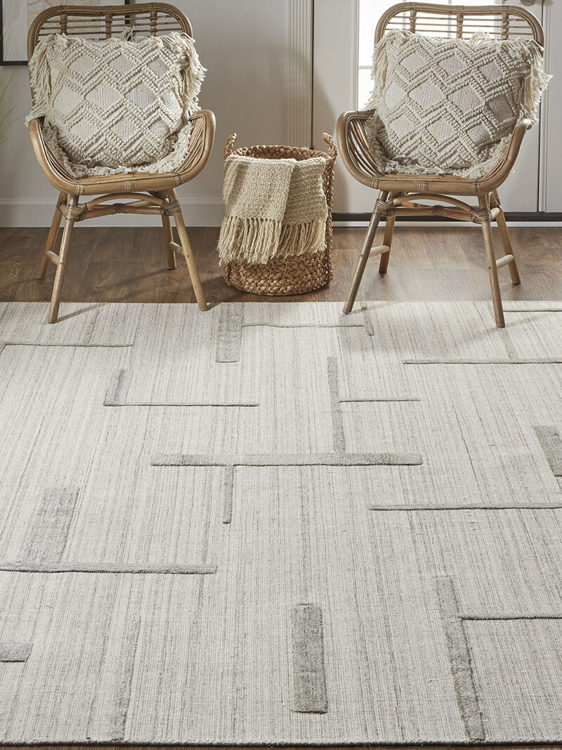 Longridge T8002 Ivory 5' x 8' Rug By Thom Filcia