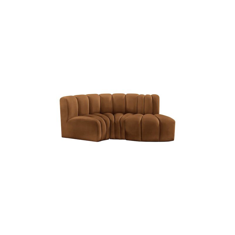 Meridian Furniture Arc Saddle Velvet Modular Sofa