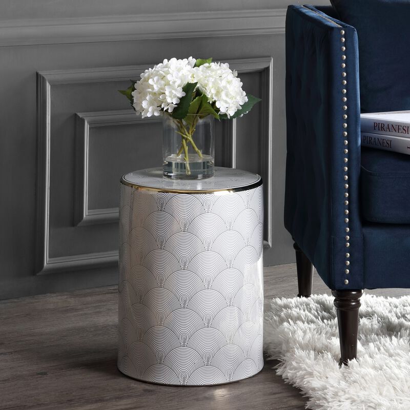 Fish Scale Modern Ceramic Garden Stool