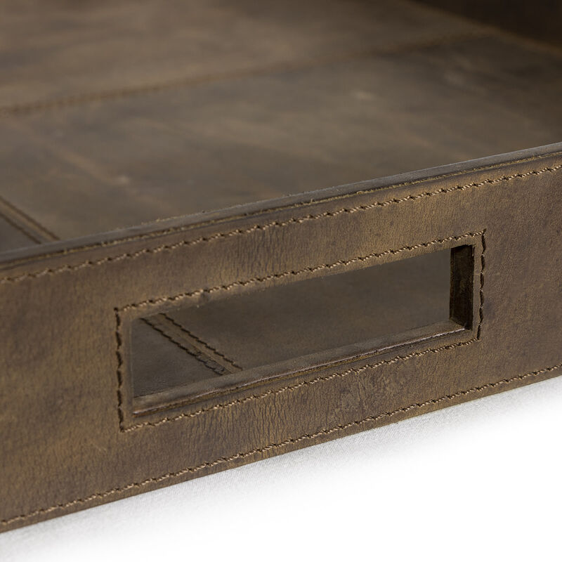 Derby Square Leather Tray