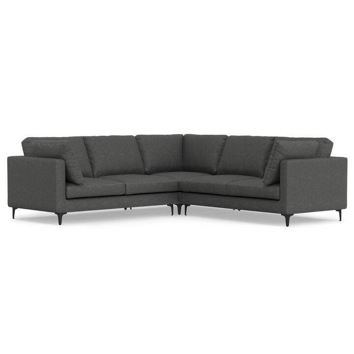 Ava Corner Sectional in Tightly Woven Performance Fabric