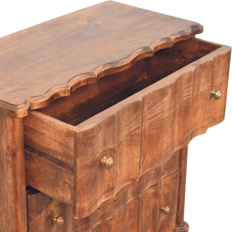 Artisan Furniture Solid Wood Camille Chest,Brown,3-Drawers image number 4