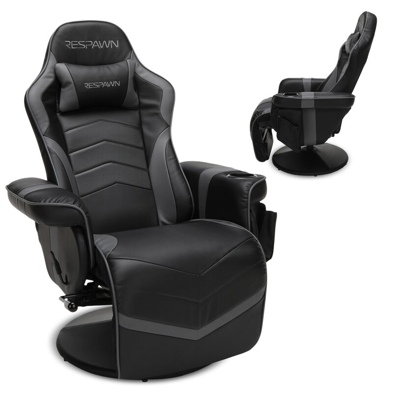 RESPAWN 900 Console Gaming Recliner with Footrest and Lumbar Support - Comfortable Ergonomic Gaming Chair with Headrest, No Wheels, Reclining, Heavy Duty, Racing Style Video Game Chairs