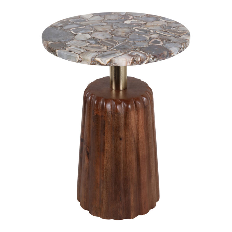 Elginshaw Agate Top Wood Accent Table image number 1