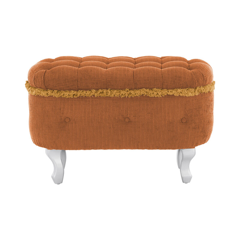 Merax Tufted Storage Bench with Tassel Accents