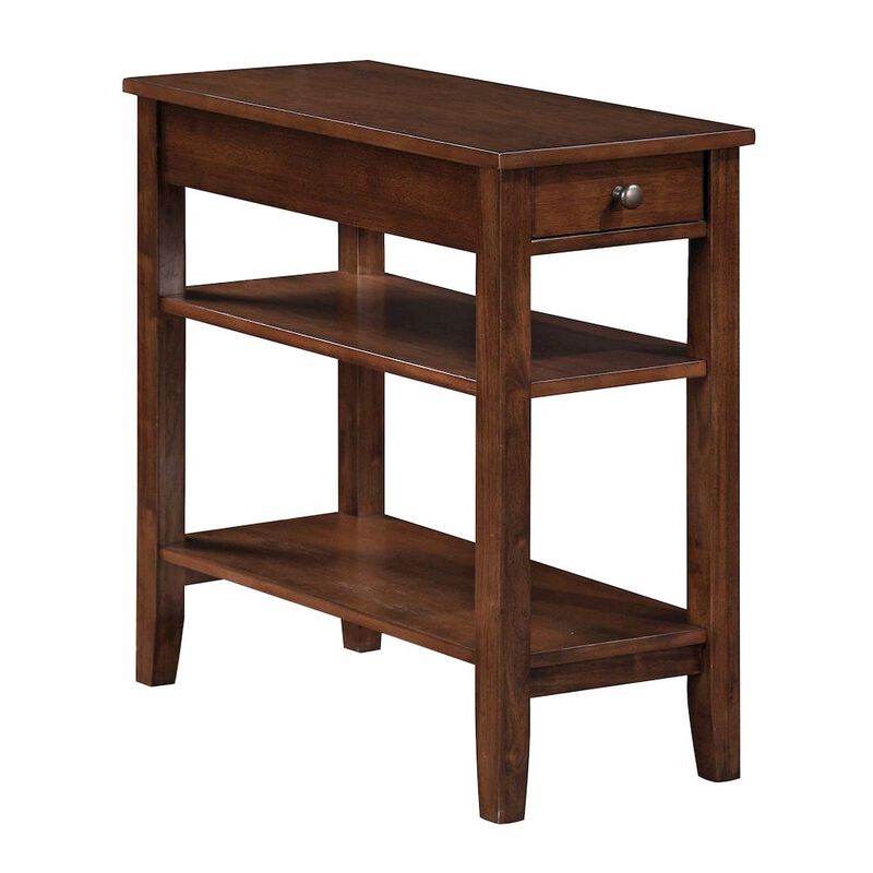 Convience Concept, Inc. American Heritage 1 Drawer Chairside End Table with Shelves