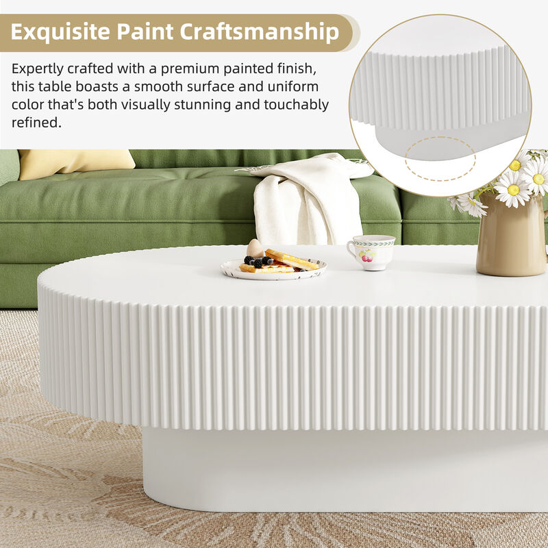 Merax  Elegant Oval Coffee Table