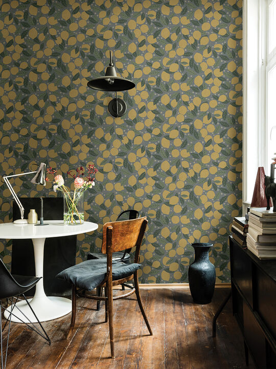 Lemona Blue Fruit Tree Wallpaper