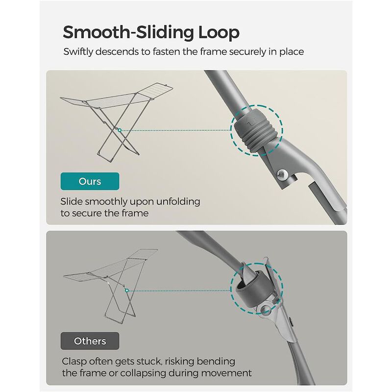 Foldable Clothes Drying Rack Adjustable and Space-Saving Design