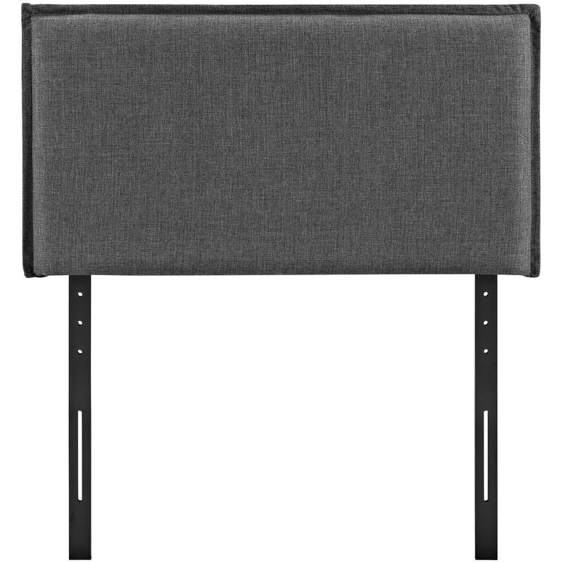 Gray Camille Twin Fabric Headboard - Benzara image number 1