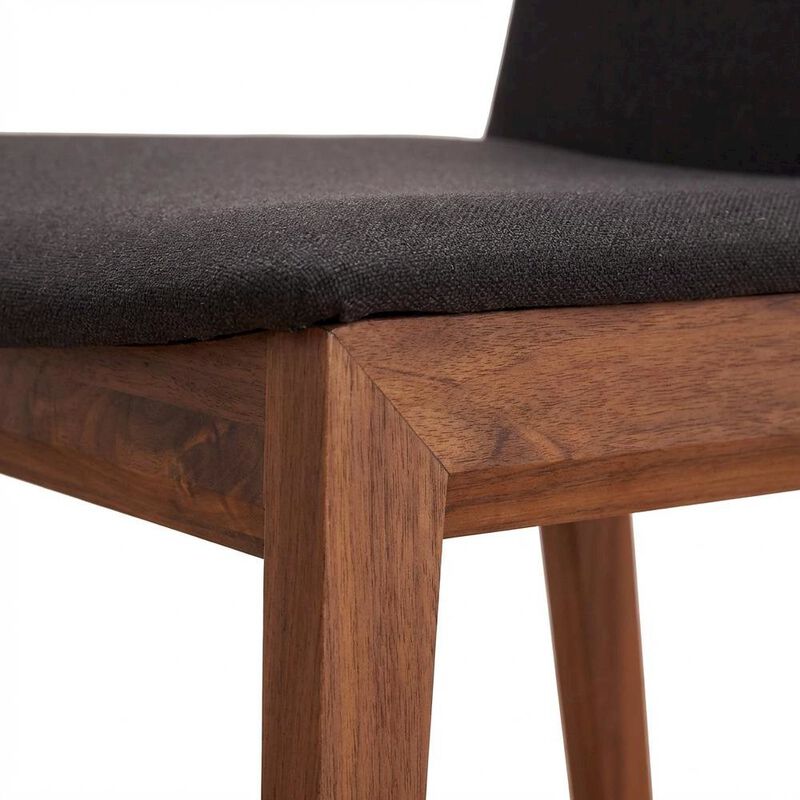 Starlight Canyon Home Mid-Century Dining Chairs Set of 2, Upholstered Accent Chair,Black image number 7