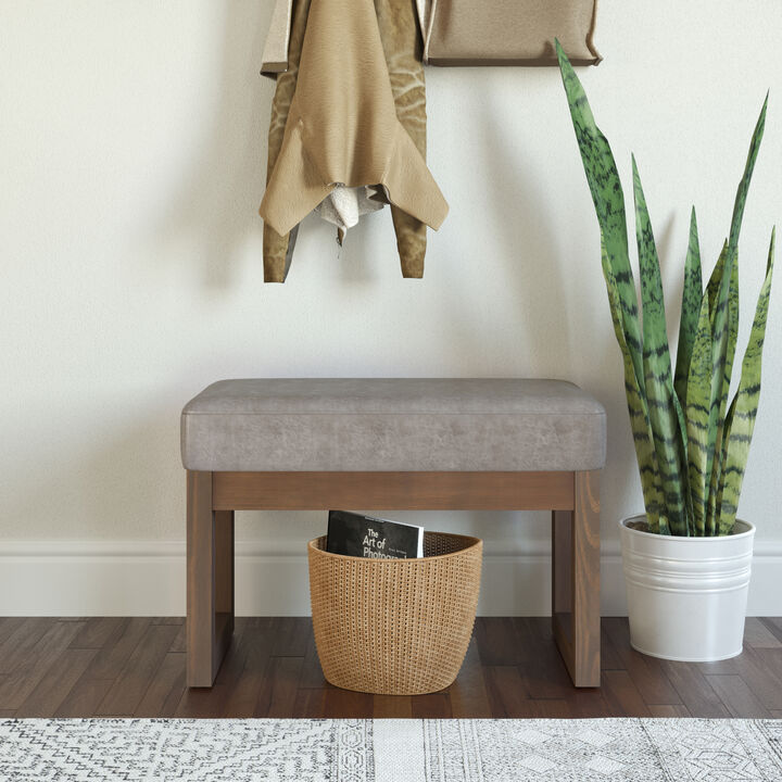 Milltown 26 in Wide Rectangle Footstool Small Ottoman Bench