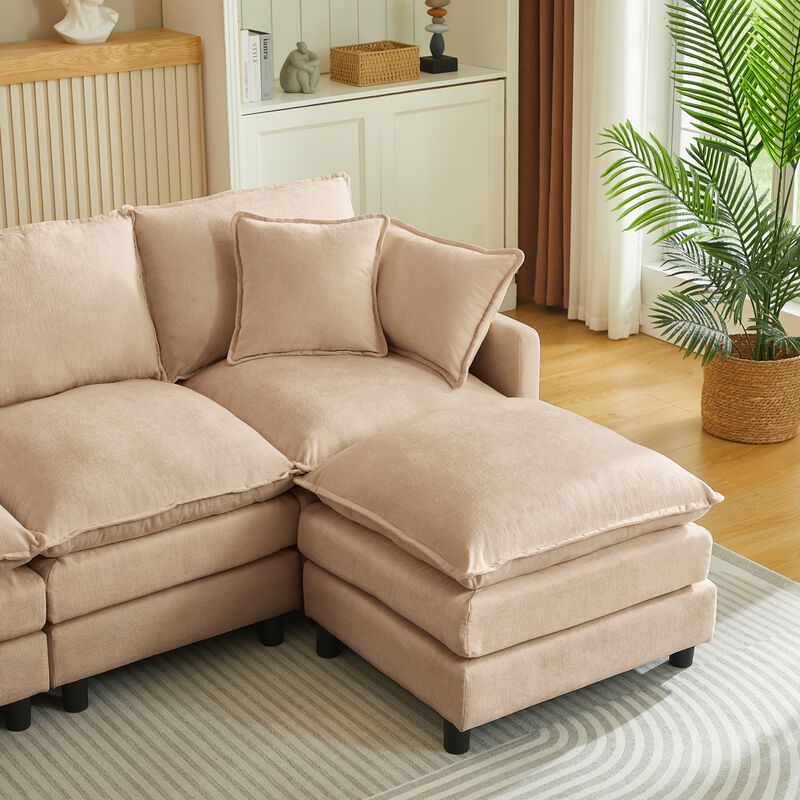 Cusppo Chenille Cloud Modular Sectional Sofa image number 4