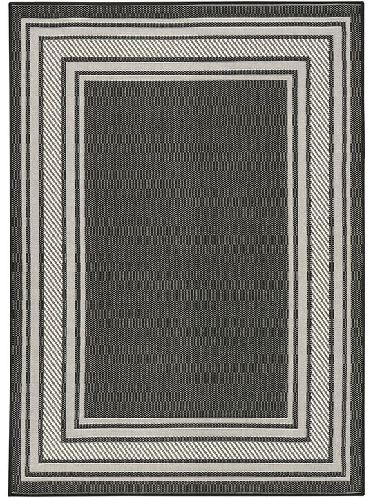Horizon Indoor/Outdoor HOZ03 Black 6' x 9' Rug