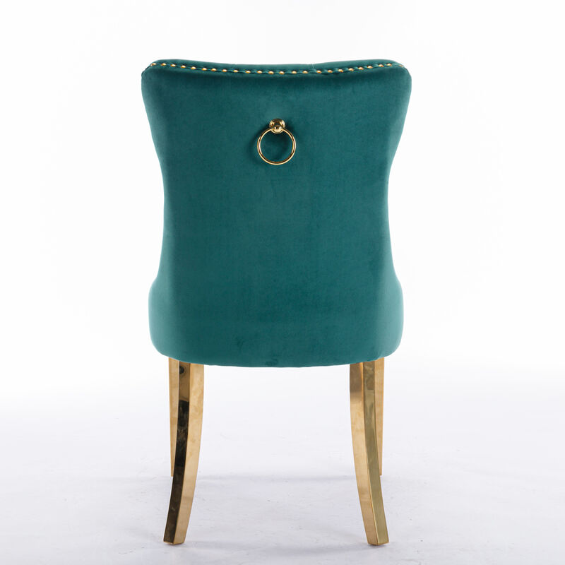 Streamdale Contemporary Velvet Dining Chairs, Set of 2 image number 5