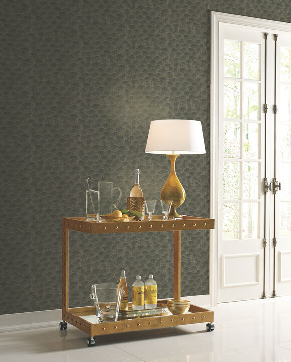 Luminous Gingko Grey Wallpaper