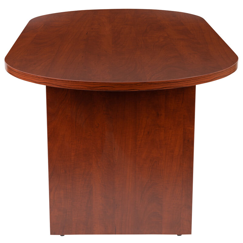 Flash Furniture 6 Foot (72 inch) Oval Conference Table in Rustic Gray image number 7
