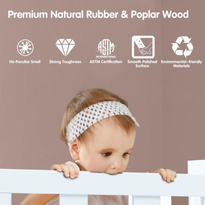 Hivvago 2-in-1 Convertible Toddler Bed with Guardrails