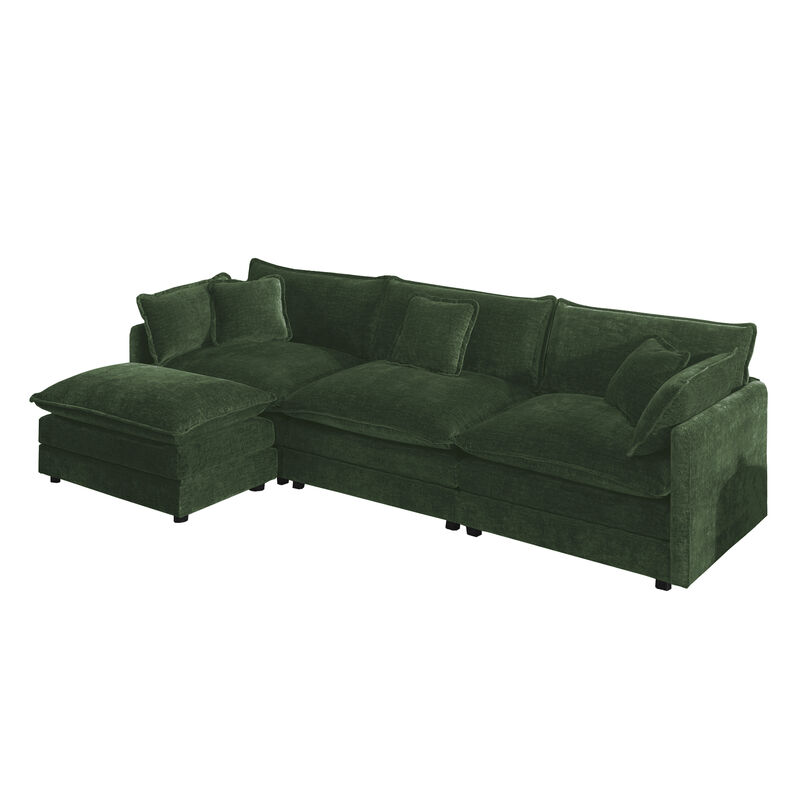 Flurn Chenille L-Shape Sectional Sofa image number 8