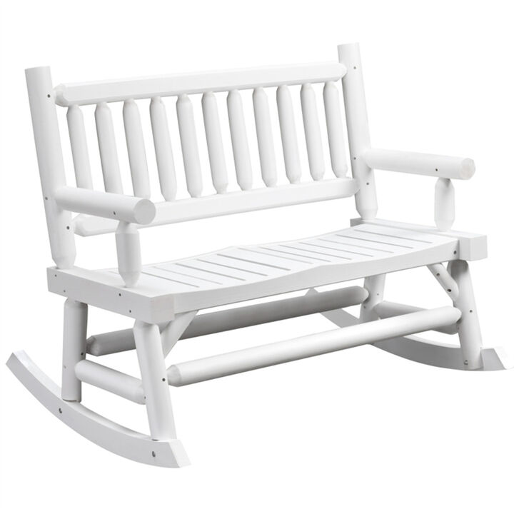 Wooden Outdoor Rocking Chair, Classic Rocker for Garden, Porch, or Deck