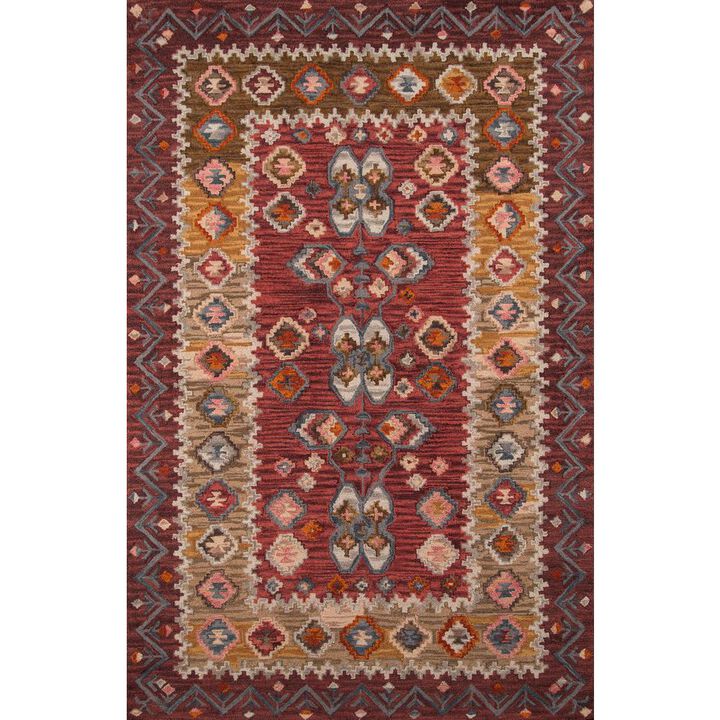 Momeni Traditional Rectangle Area Rug, Red, 2' X 3'