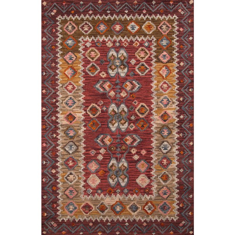 Momeni Traditional Rectangle Area Rug, Red, 2' X 3'