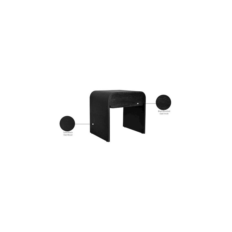 Meridian Furniture Cresthill Black Oak Night Stand