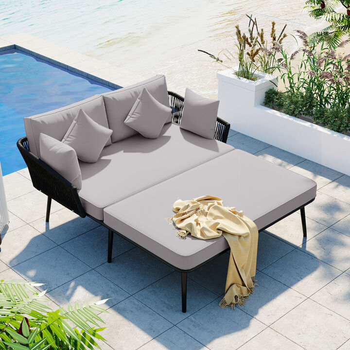 Merax Outdoor Patio Daybed Sofa for 2 Person