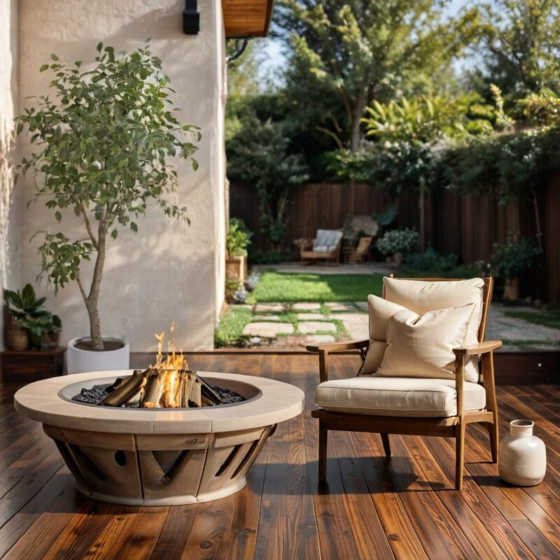 Artificial Ficus Tree with Artisan Planter image number 4