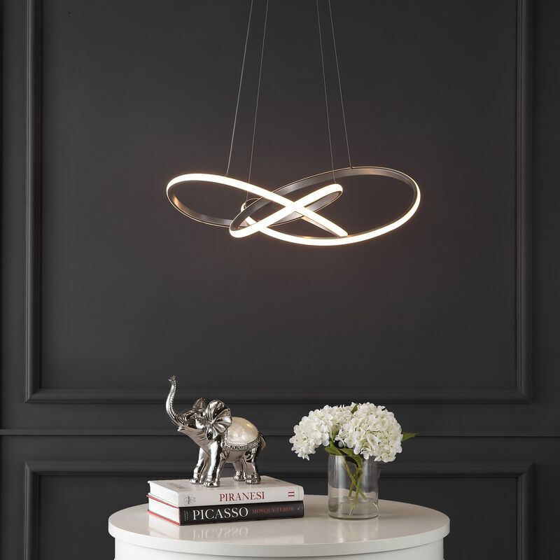 Alexia 25" Abstract Integrated LED Metal Adjustable Pendant