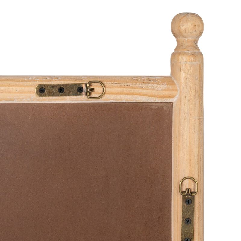 Rectangular Wall Mirror with Wood Dowel Frame, Natural image number 6