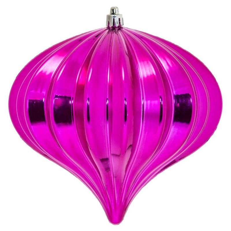 Vickerman 470954-5.7" Fuchsia Shiny Onion Christmas Tree Ornament (3 pack) (N151270DSV) image number 0