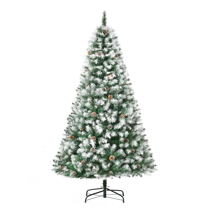 6ft Unlit Snow-Dusted Full Fir Artificial Christmas Tree with Realistic Branches