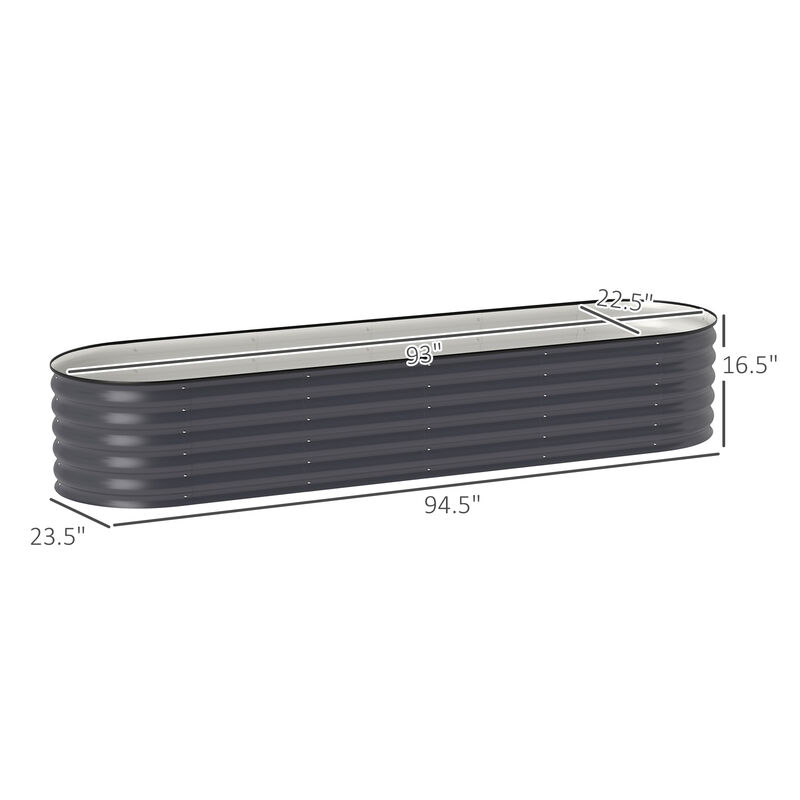 Hivvago Raised Metal Garden Bed with Safety Edges image number 2